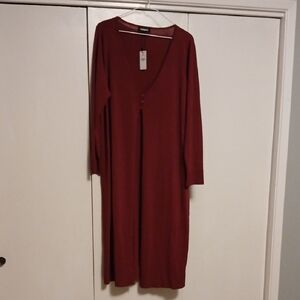 Express Burgundy Long Sleeve Sweater NEW Size Xl